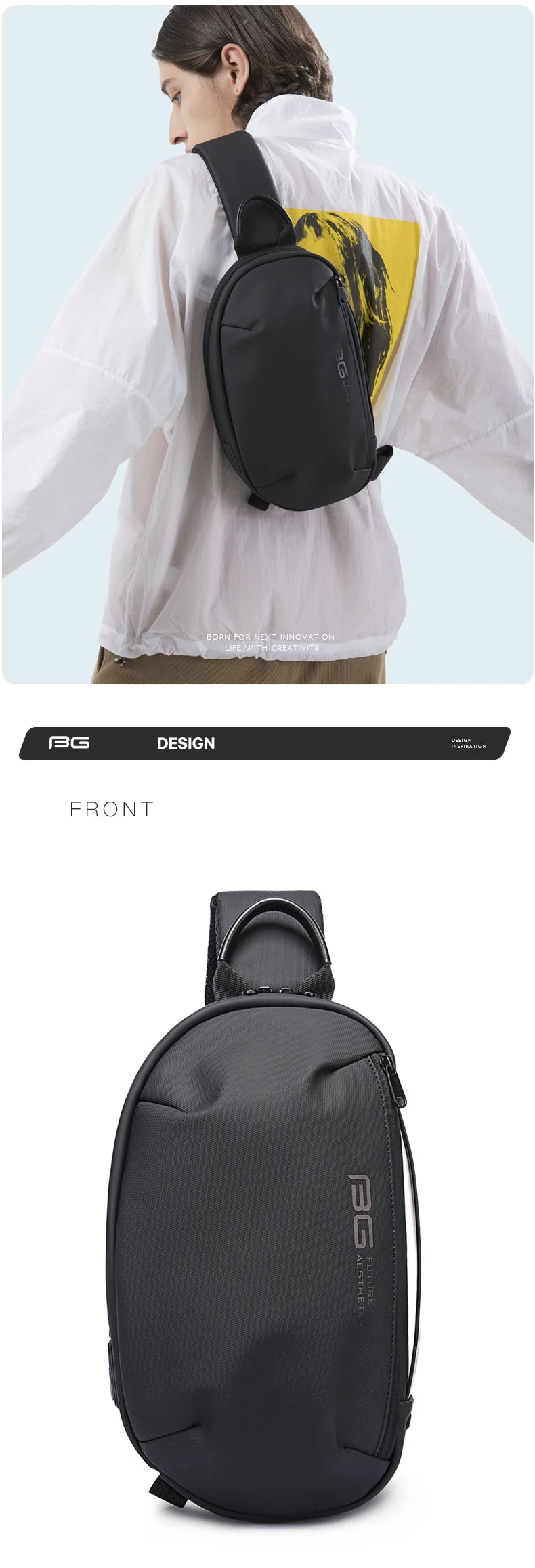 Waterdichte Multi‑Lagen Chest Bag Met USB‑Oplaadpoort – Sling Crossbody Tas Voor Heren & Dames
