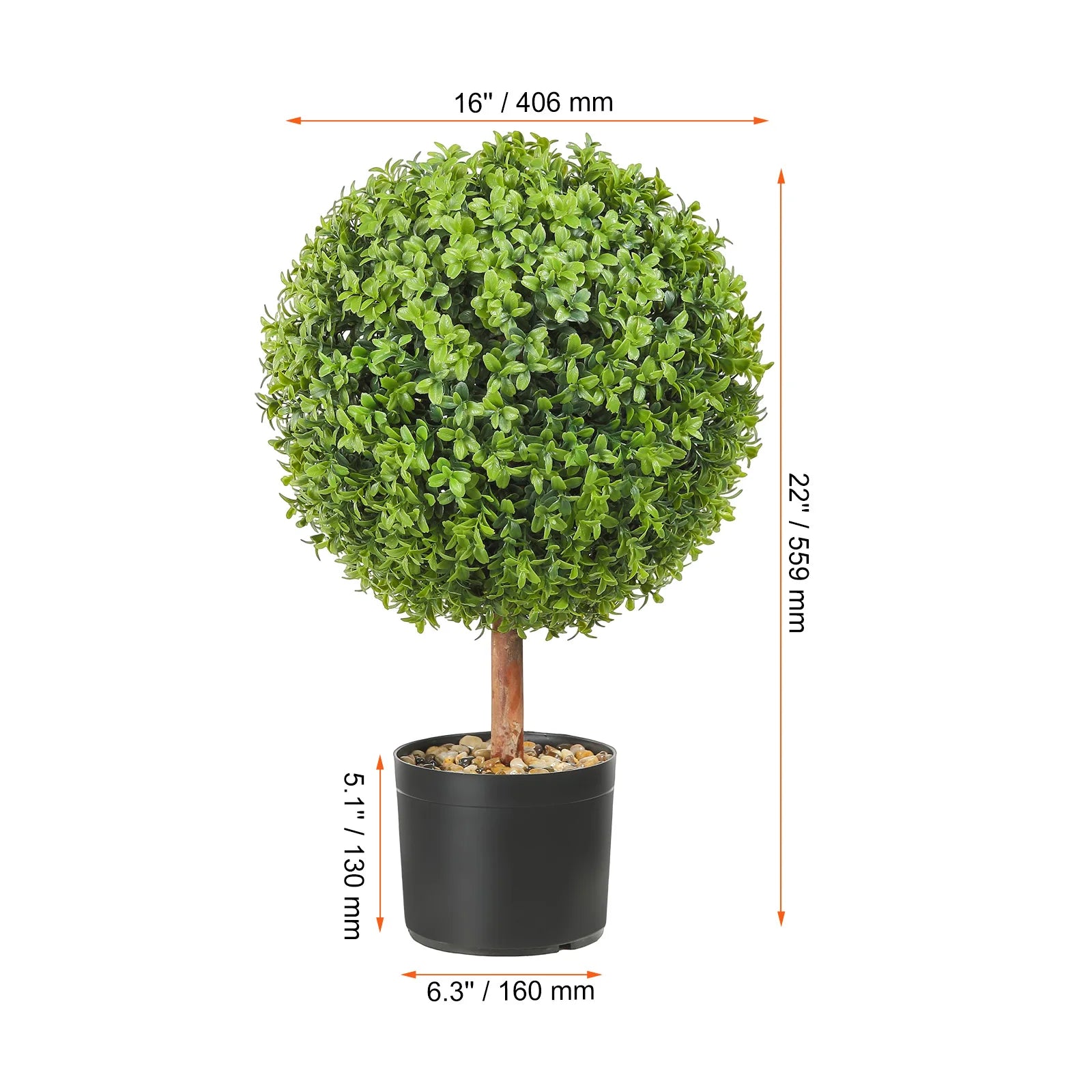 Kunstmatige Buxus Spiraalplant 24-48 cm – Luxe Onderhoudsvrije Groene Decoratie voor Binnen & Buiten