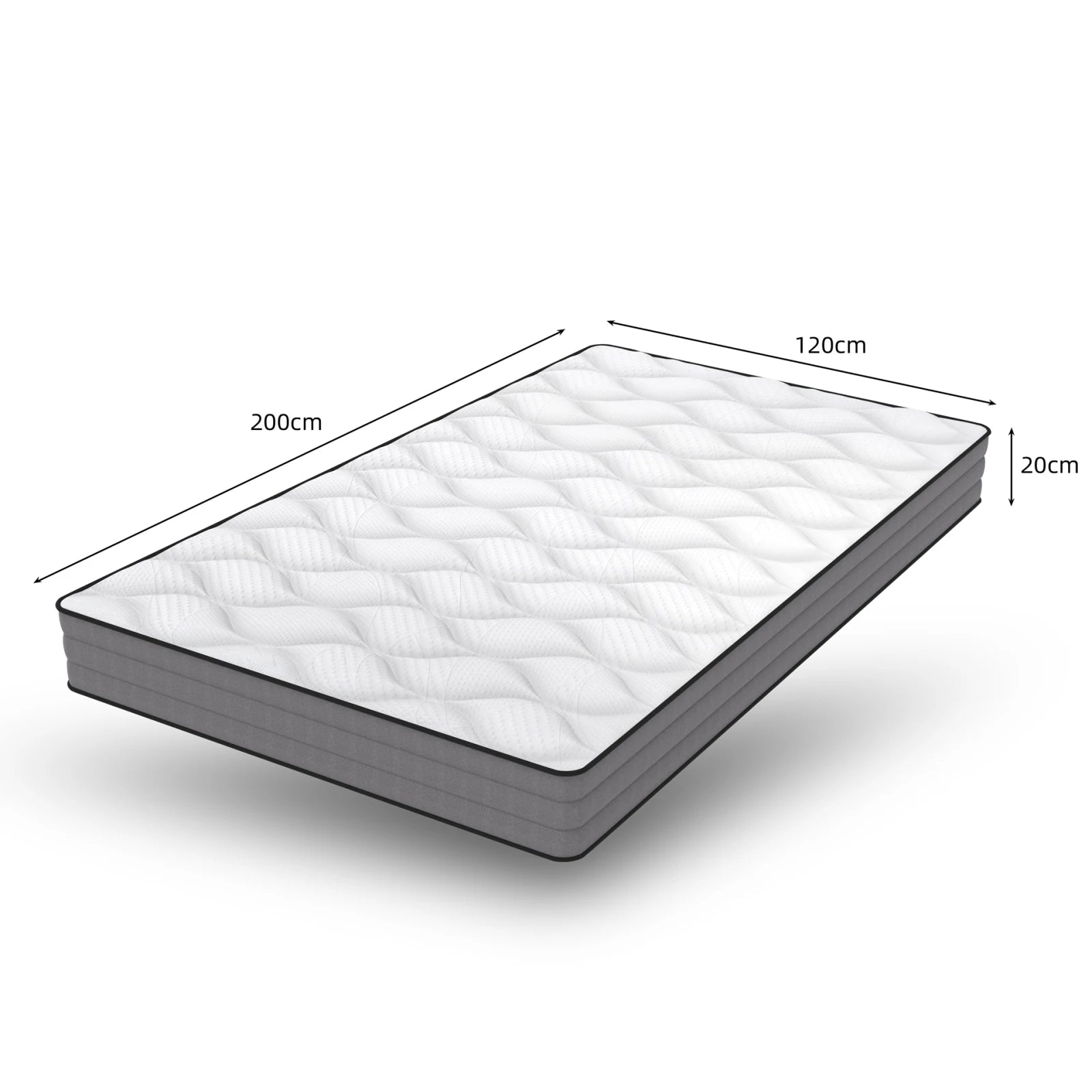 Pocketveringmatras 90x200 cm – 7‑zones H3 – Ergonomische ondersteuning & comfort