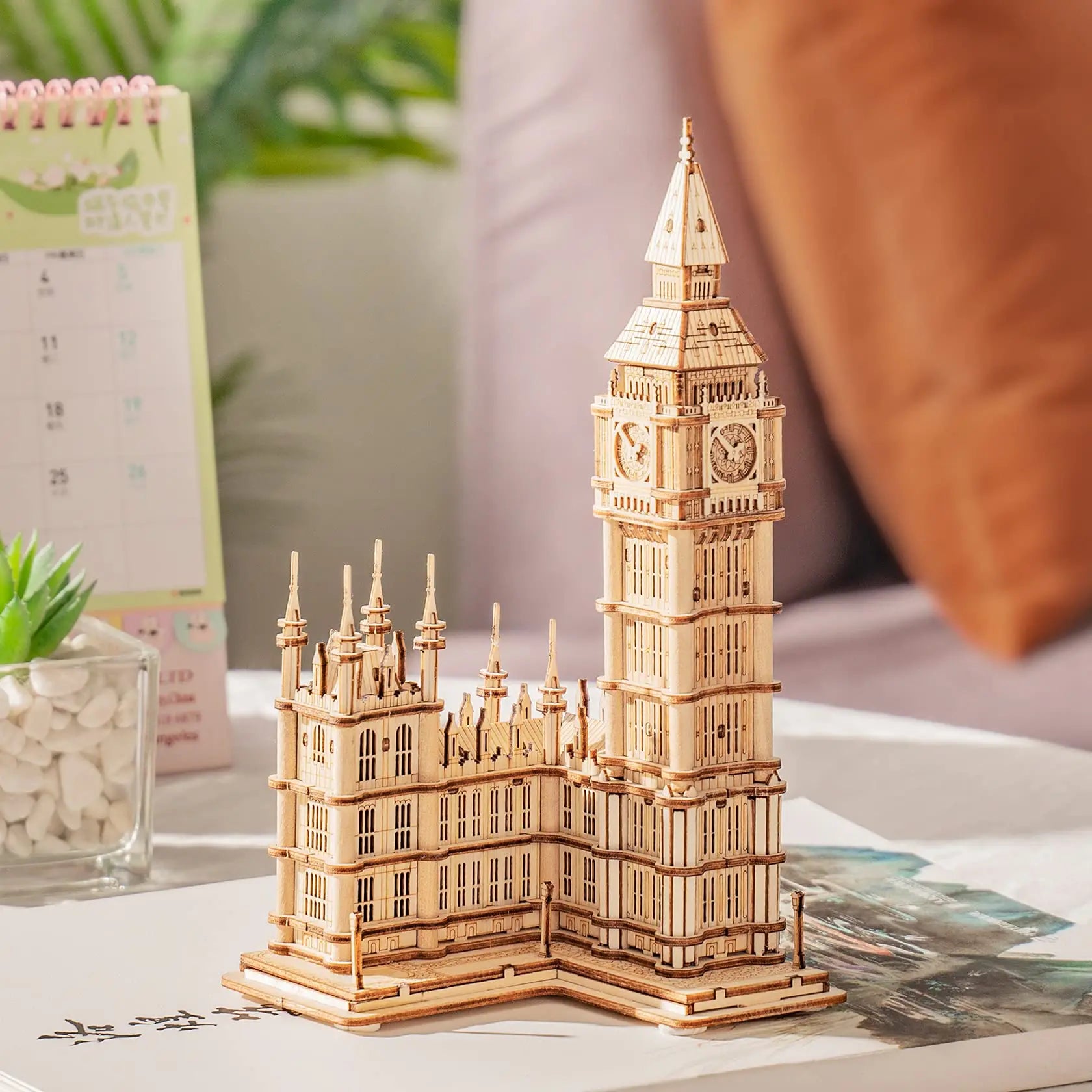3D Houten Puzzel Tower Bridge & Big Ben – Doe-Het-Zelf Bouwmodel voor Kinderen en Volwassenen – Educatief Creatief Speelgoed