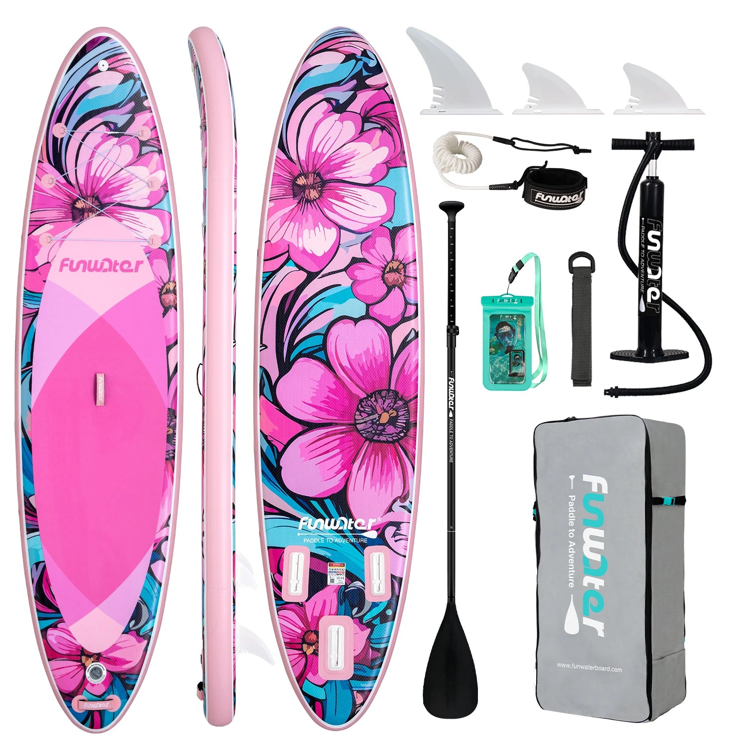 Opblaasbaar SUP Board Set – Stand Up Paddle Board Compleet met Accessoires – Antislip & Ultra Lichtgewicht