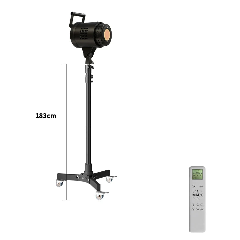 Metalen Vloerlampstatief met Wielen – Fotografie Statief 24‑125 cm Hoogte – Lichtgewicht en Multifunctioneel
