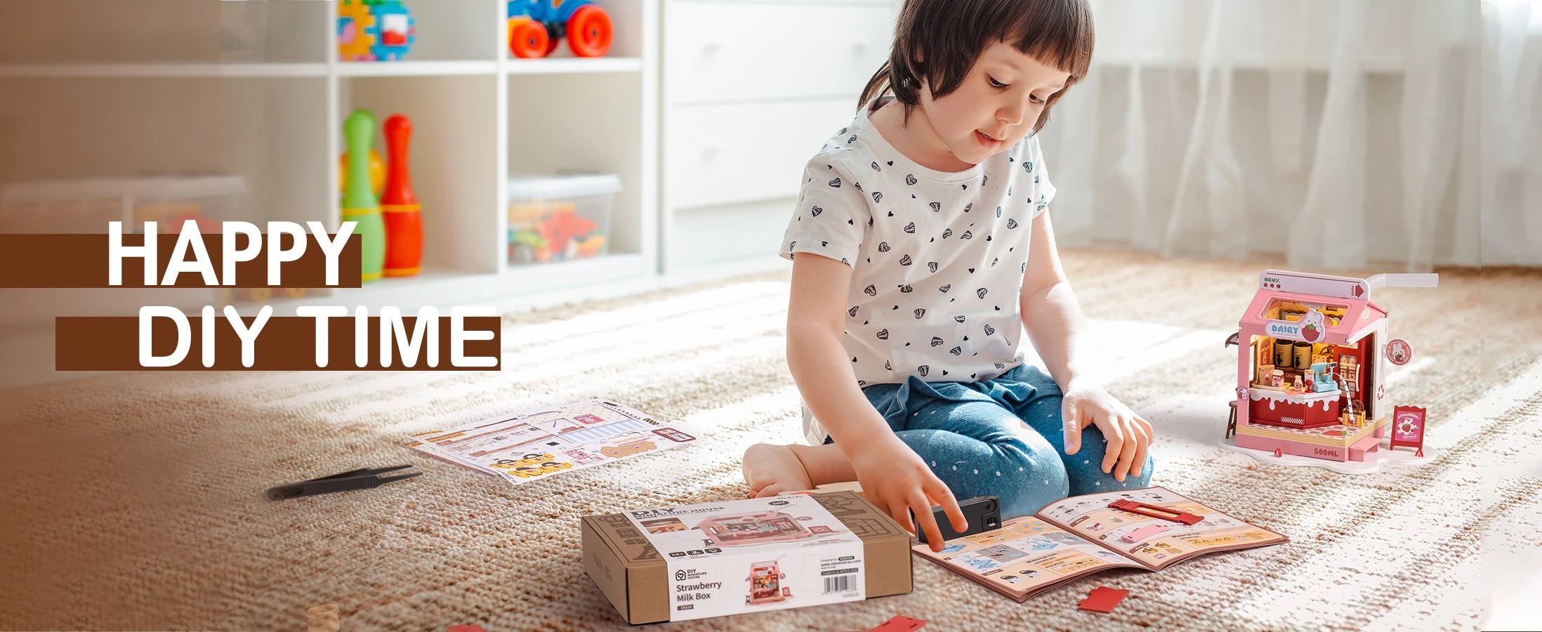 DIY Miniatuur Huis Kit – Food Box Creatief Bouwpakket voor Kinderen en Hobbyisten – Houten Miniatuur Poppenhuis 1:24