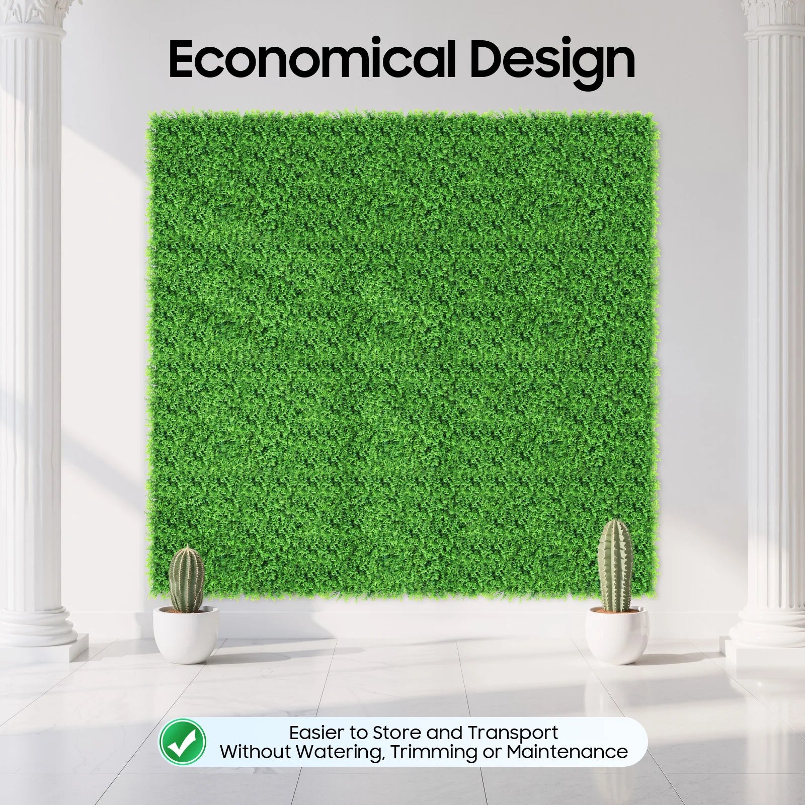 Kunstgras Wanddecoratie Set van 12 – Buxushagen Panelen 40x60 cm voor Groene Muur Binnen en Buiten