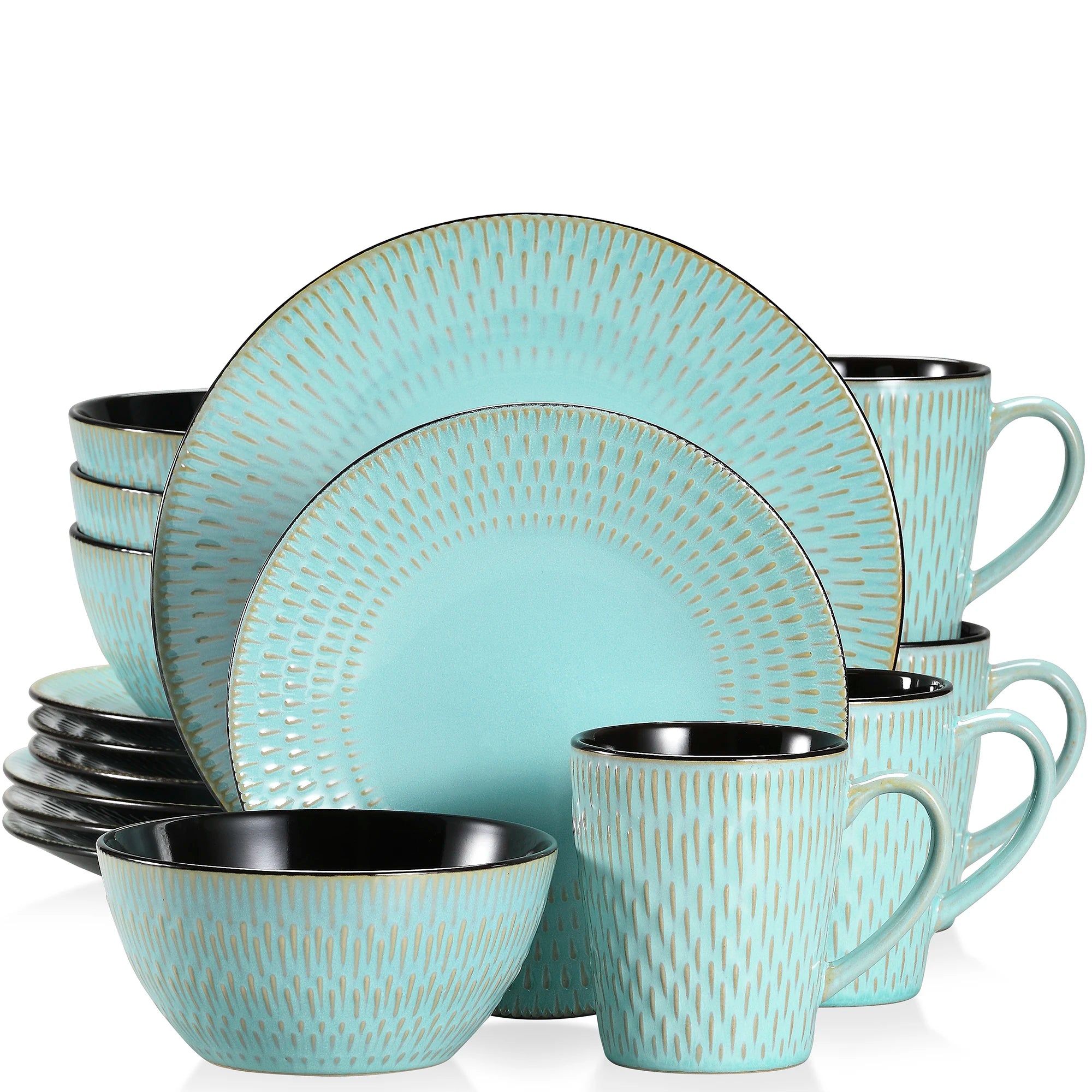 Serviesset Grijs – Steengoed Dinerservies 16, 32 of 48-delig voor 4, 8 of 12 Personen