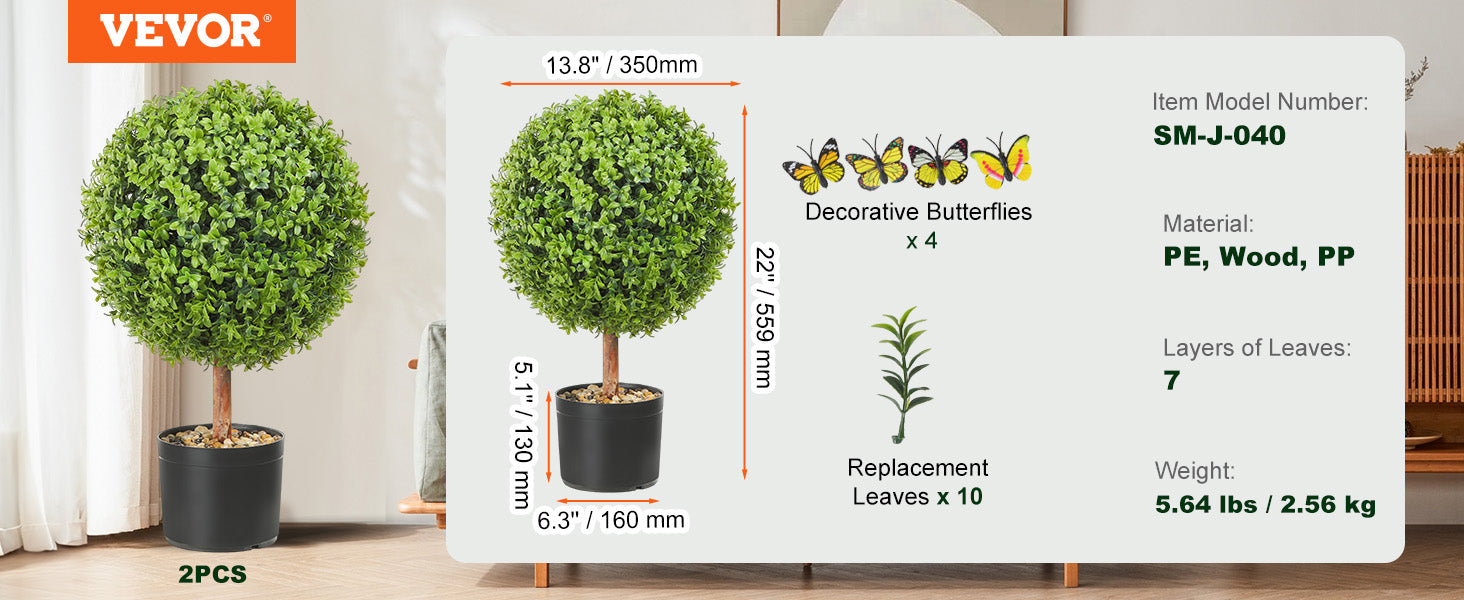 Kunstmatige Buxus Spiraalplant 24-48 cm – Luxe Onderhoudsvrije Groene Decoratie voor Binnen & Buiten