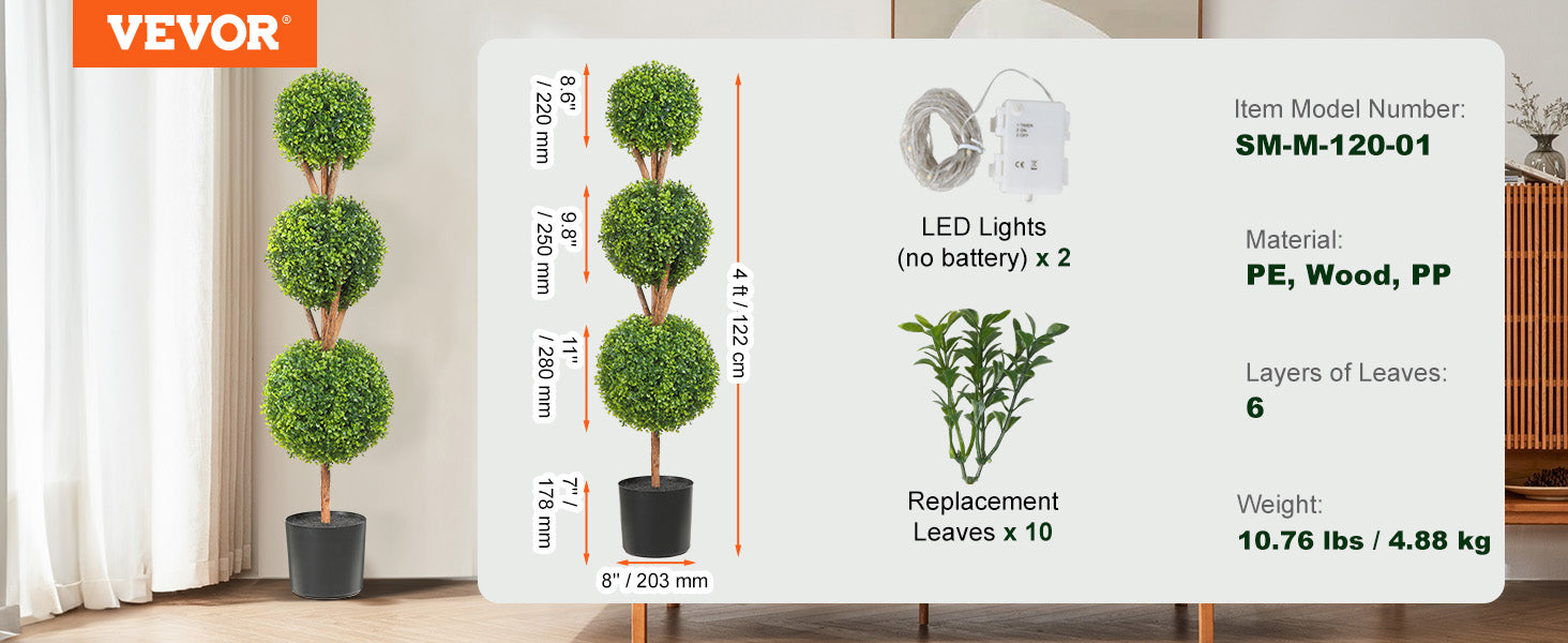 Kunstmatige Buxus Spiraalplant 24-48 cm – Luxe Onderhoudsvrije Groene Decoratie voor Binnen & Buiten