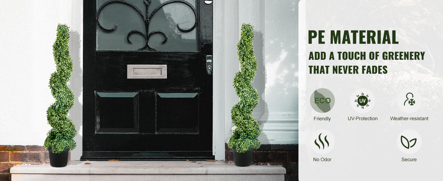 Kunstmatige Buxus Spiraalplant 24-48 cm – Luxe Onderhoudsvrije Groene Decoratie voor Binnen & Buiten