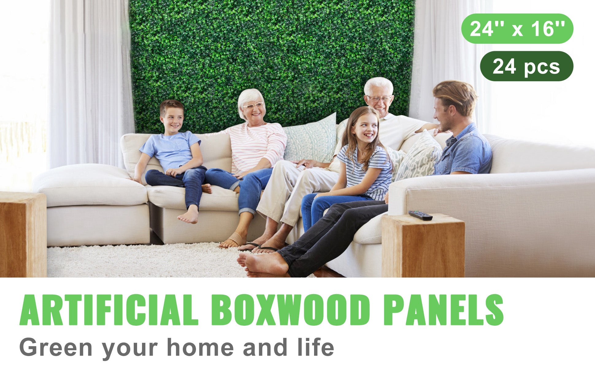 Kunstplant Buxus Muurpaneel Privacy Scherm – Realistische Groene Wanddecoratie voor Binnen & Buiten