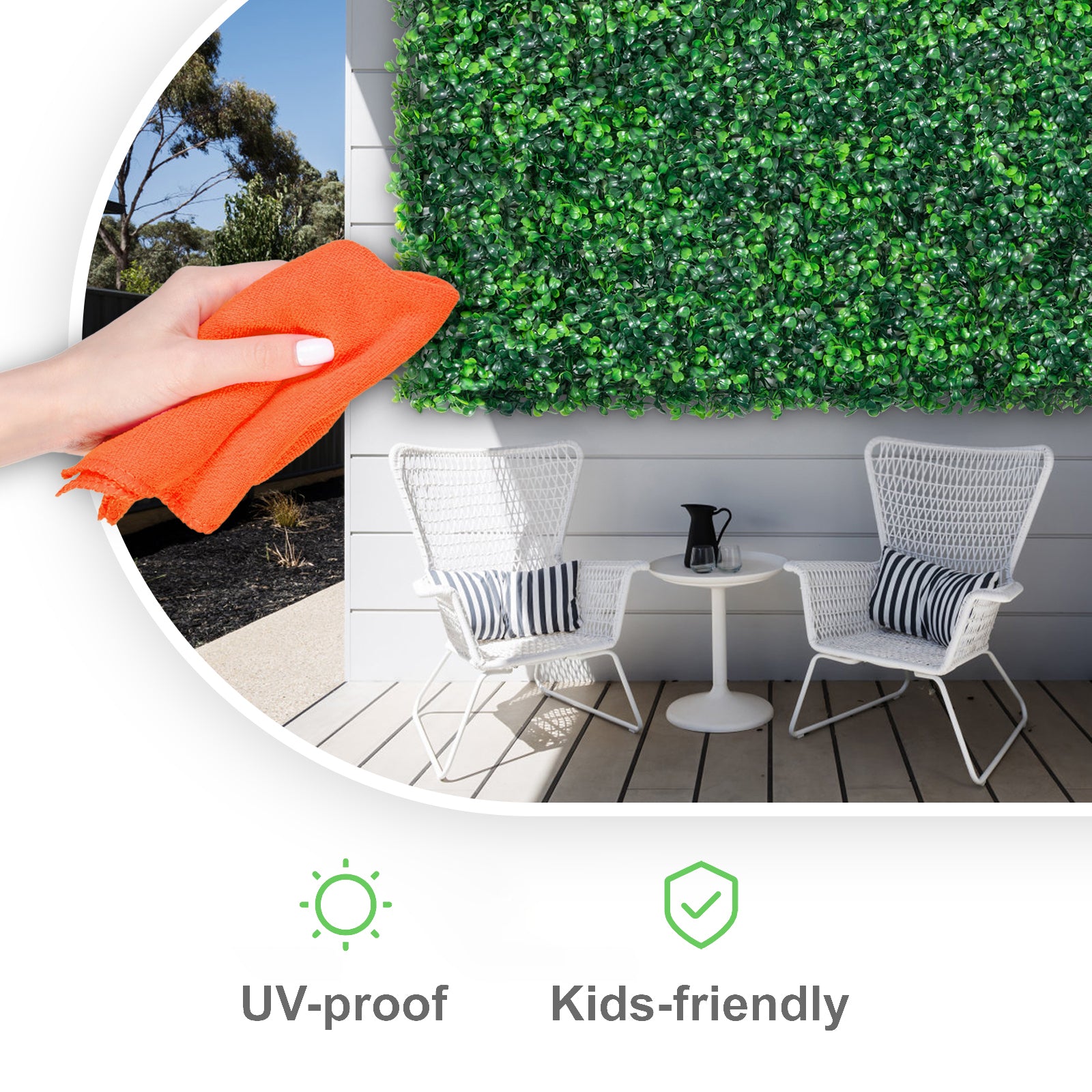 Kunstplant Buxus Muurpaneel Privacy Scherm – Realistische Groene Wanddecoratie voor Binnen & Buiten