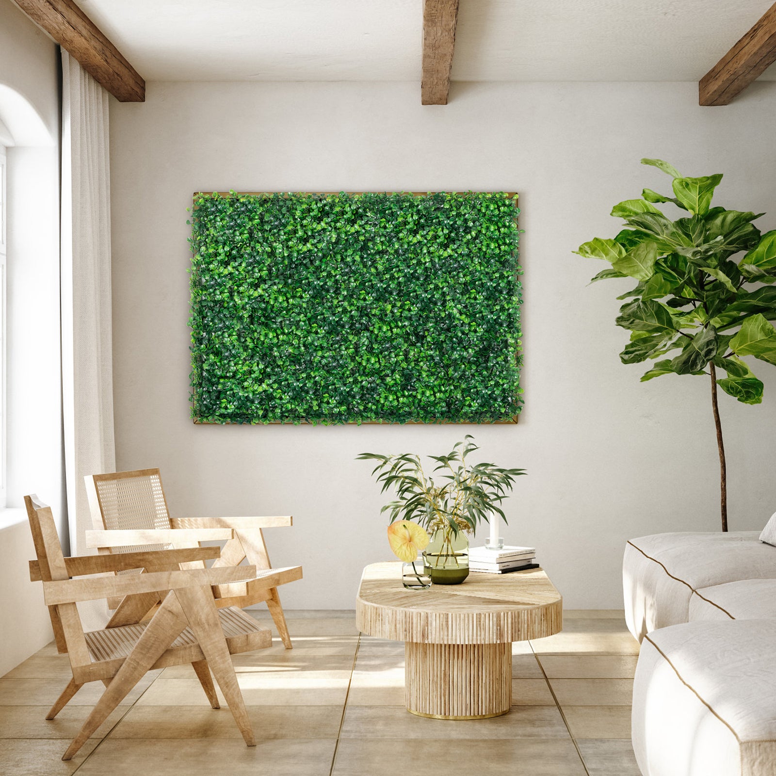Kunstplant Buxus Muurpaneel Privacy Scherm – Realistische Groene Wanddecoratie voor Binnen & Buiten