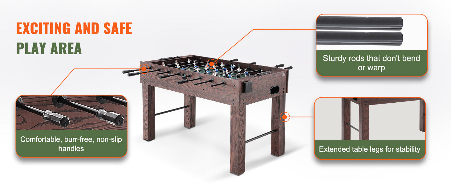 55 Inch Tafelvoetbaltafel – Standaardformaat Voor Thuis, Familie en Kantoor