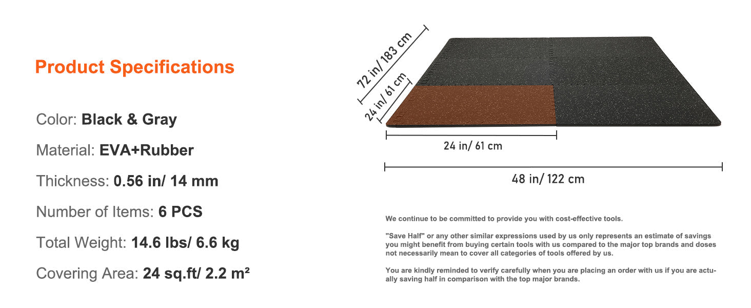 Fitness vloermatten Set 25 Stuks – Dikke Gym Tegels 1,27 cm met Antislip & Waterdichte Bescherming