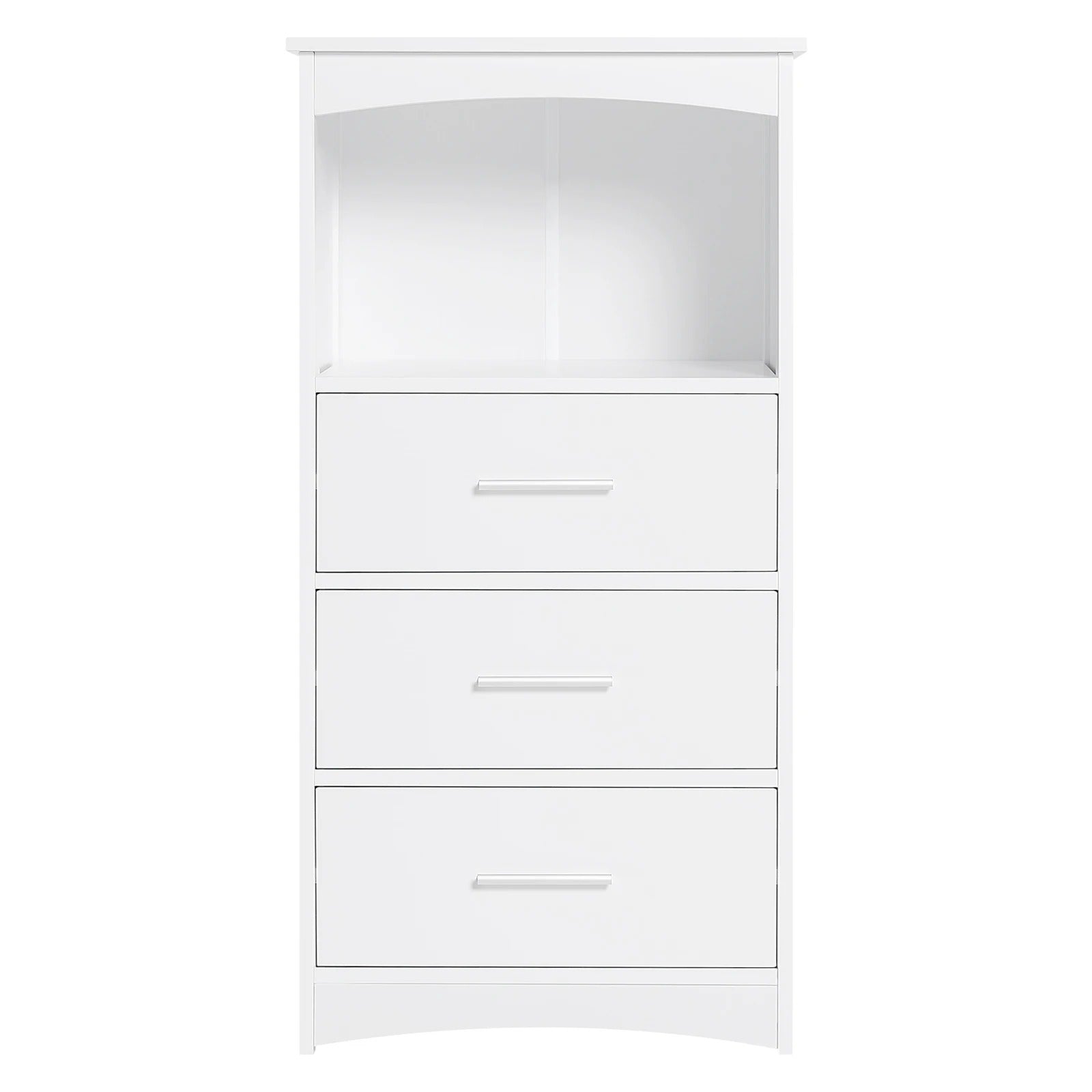 Whoopr Witte Hoekkast Badkamer 3 Laden Open Vak 40x30x80 cm