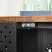 Zijpaneel Keukenkast – Dubbele Deuren in Industrieel Design