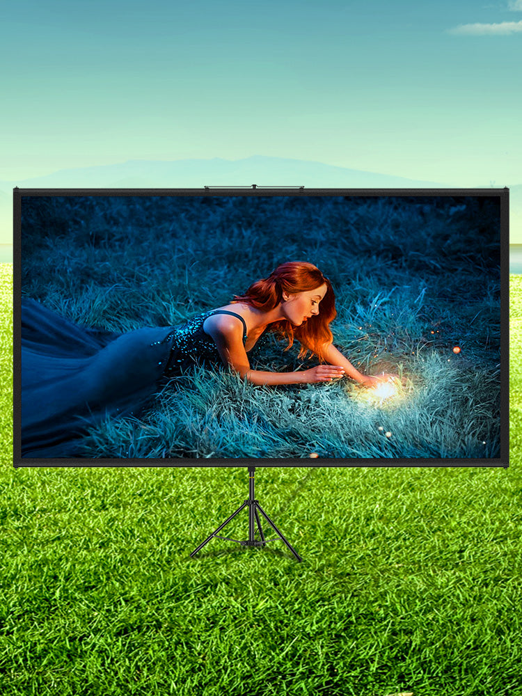 Draagbaar Projectiescherm met Statief 60-110 Inch 16:9 4K HD voor Thuisbioscoop en Presentaties