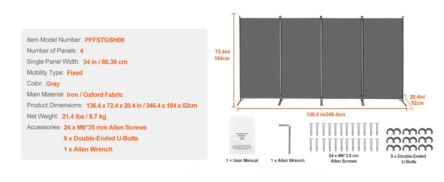 Vouwbare Kamerscheiding 3/4/6 Panelen – Privacy Scherm voor Woonkamer en Kantoor