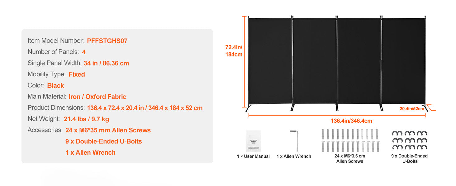 Vouwbare Kamerscheiding 3/4/6 Panelen – Privacy Scherm voor Woonkamer en Kantoor