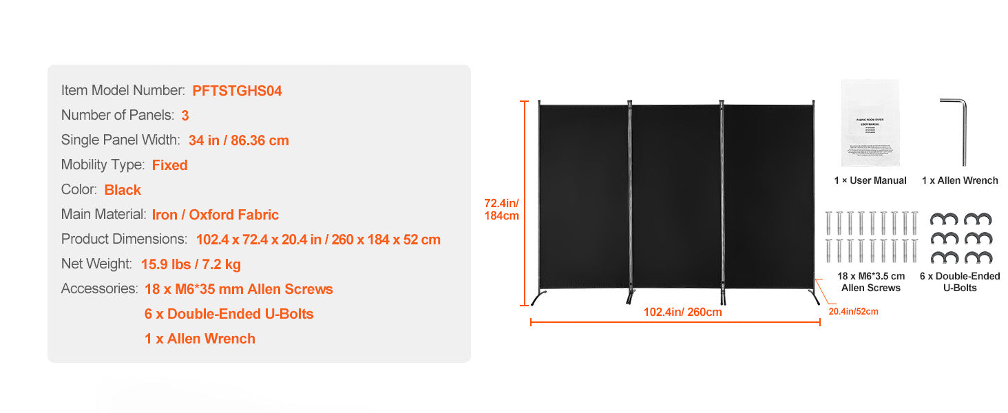 Vouwbare Kamerscheiding 3/4/6 Panelen – Privacy Scherm voor Woonkamer en Kantoor