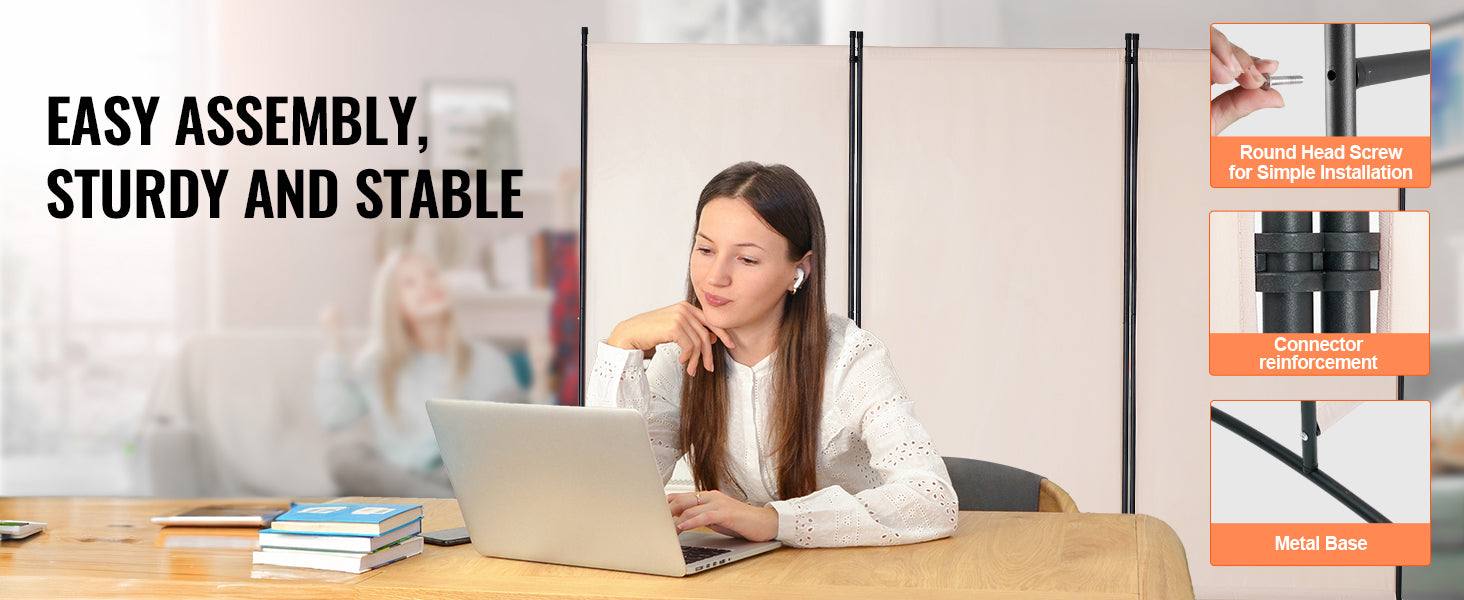 Vouwbare Kamerscheiding 3/4/6 Panelen – Privacy Scherm voor Woonkamer en Kantoor