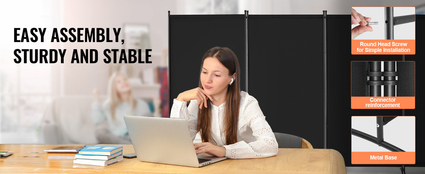 Vouwbare Kamerscheiding 3/4/6 Panelen – Privacy Scherm voor Woonkamer en Kantoor