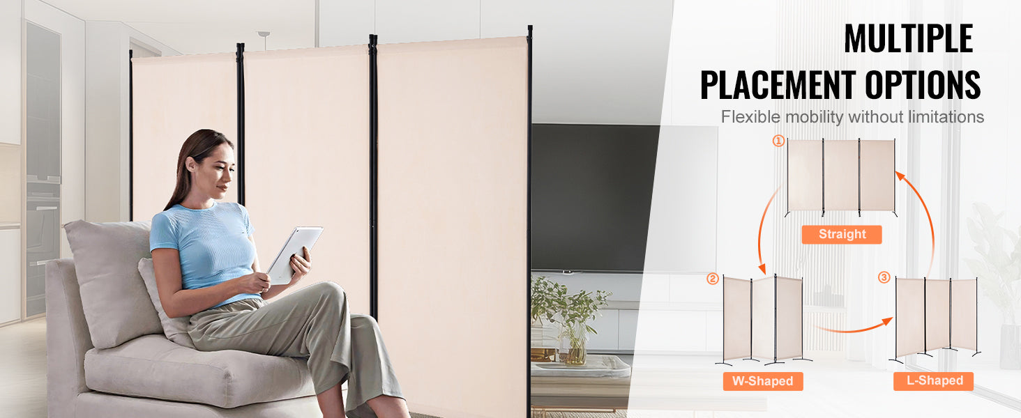 Vouwbare Kamerscheiding 3/4/6 Panelen – Privacy Scherm voor Woonkamer en Kantoor