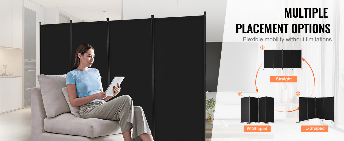Vouwbare Kamerscheiding 3/4/6 Panelen – Privacy Scherm voor Woonkamer en Kantoor